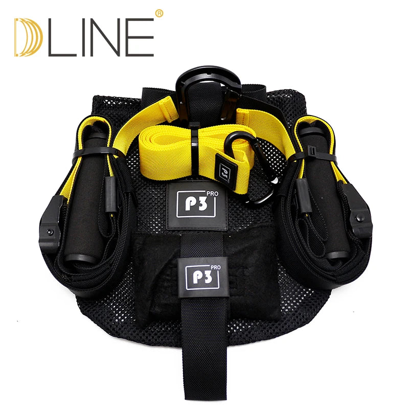 Gym Bodybuilding Adjustable Suspension Trainer Set Yoga Fitness Hanging Belt Custom Logo Exercise Straps