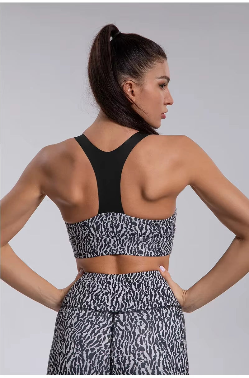 Leopard Print Yoga Set Women Clothing Tracksuits Quick Dry Women'S Fitness Pants Sets Woman Outfits Women’S Gym Pants Suit