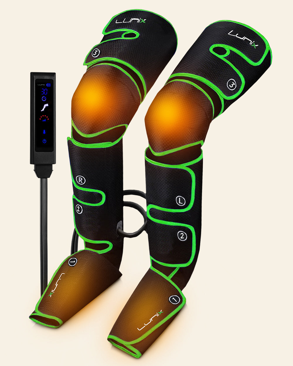 LX10 Full Leg Compression Massager, Forest Green