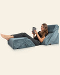 LX13 6-Piece Post-Surgery Recovery System, Orthopedic Bed Wedge Pillow Set, Stone Navy