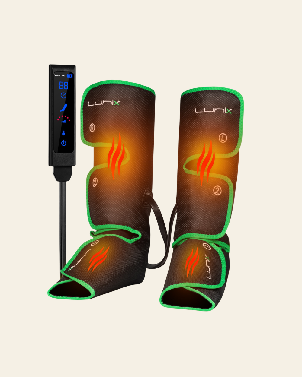 LX1 Foot and Calf Compression Massager, Forest Green