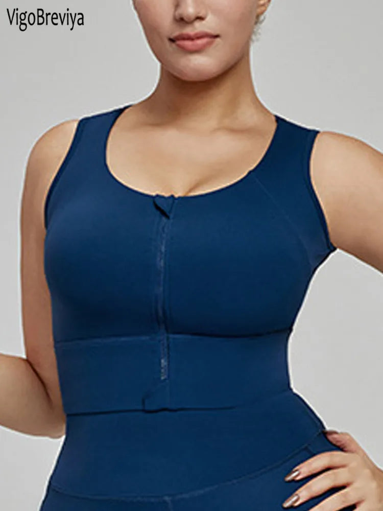 2025 Lady Solid plus Size Yoga Top with Bra Women Fitness Sports Chubby Big Vest Running Workout Curvy Tops Clothing