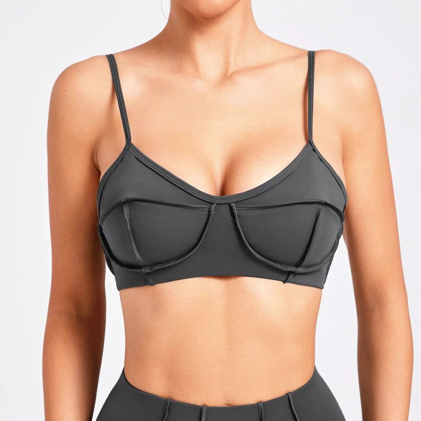 Women Nude Straps Yoga Sets Squat Proof Sports Bra Workout High Waist Leggings Fitness Pant Female Active Wear Suit XP81