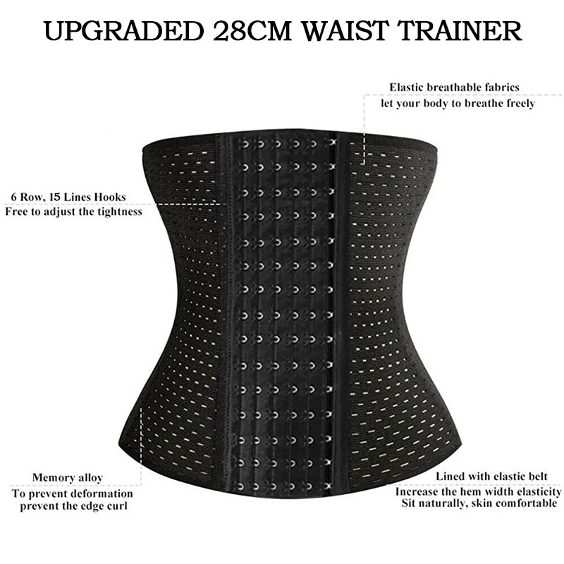 Men Slimming Body Shaper Extended Waist Trainer Trimmer Belt Corset for Abdomen Belly Tummy Control Fitness Compression Girdle