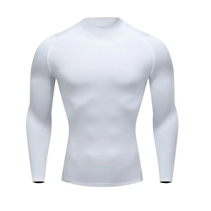 Compression Quick Dry Long Sleeves T-Shirts for Men Breathable Running Basketball Fitness Training T-Shirts Outdoor Sports
