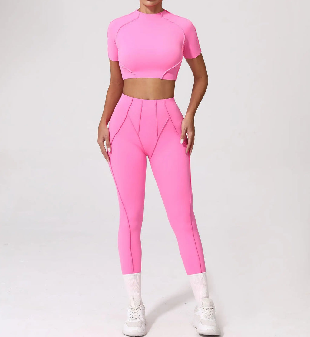 Women Nude Straps Yoga Sets Squat Proof Sports Bra Workout High Waist Leggings Fitness Pant Female Active Wear Suit XP81
