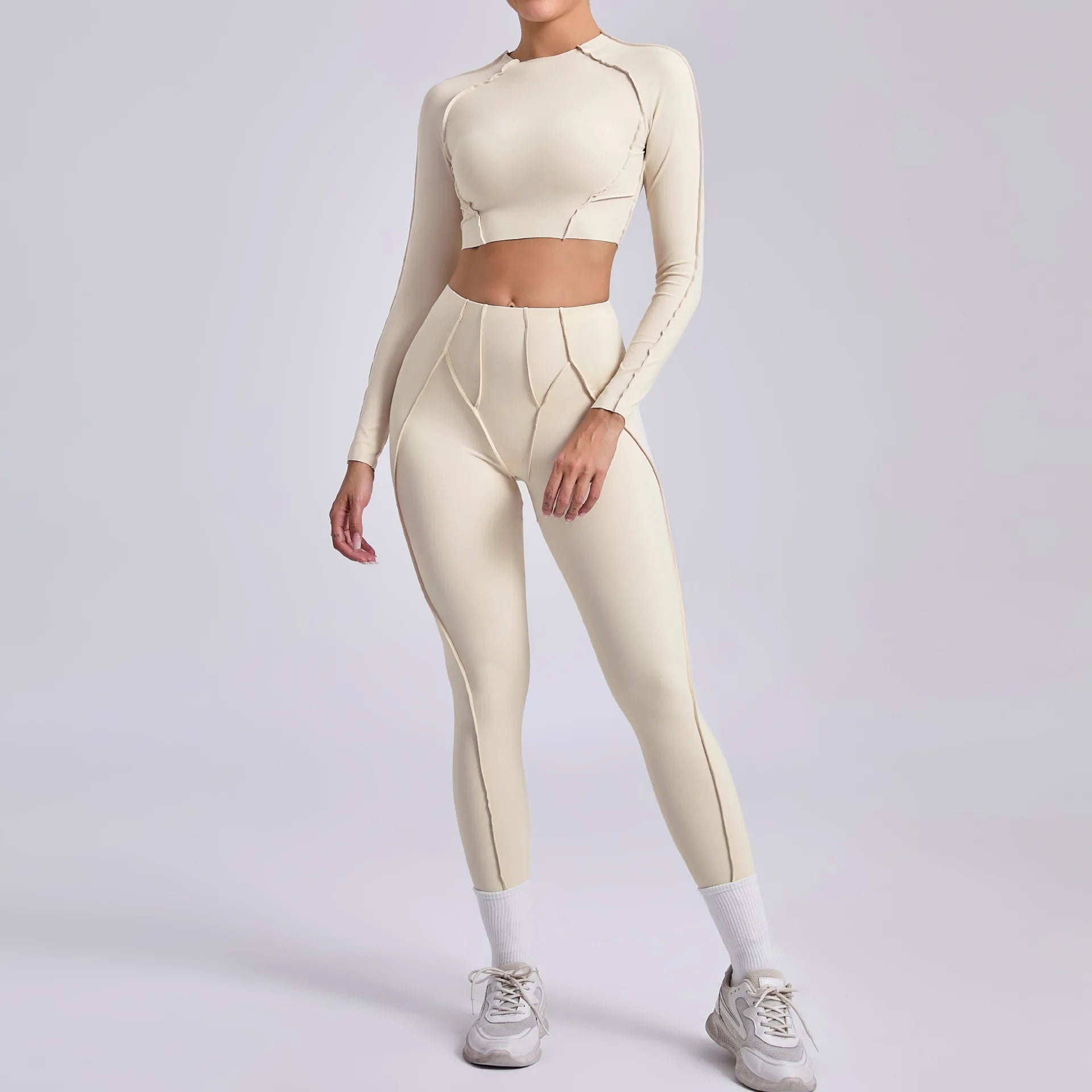 Women Nude Straps Yoga Sets Squat Proof Sports Bra Workout High Waist Leggings Fitness Pant Female Active Wear Suit XP81