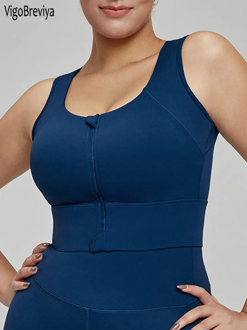 2025 Lady Solid plus Size Yoga Top with Bra Women Fitness Sports Chubby Big Vest Running Workout Curvy Tops Clothing