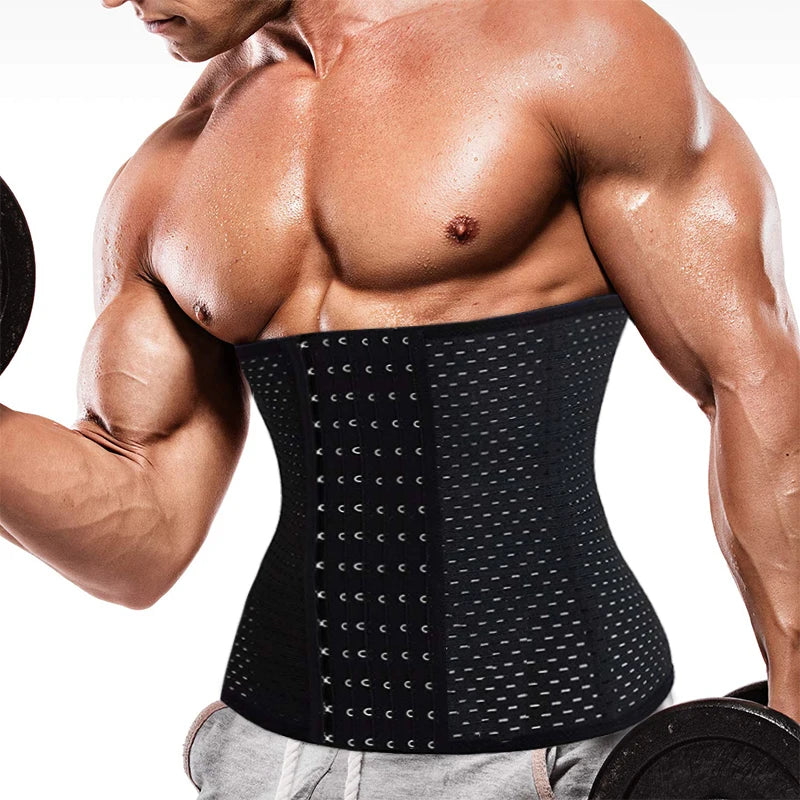 Men Slimming Body Shaper Extended Waist Trainer Trimmer Belt Corset for Abdomen Belly Tummy Control Fitness Compression Girdle