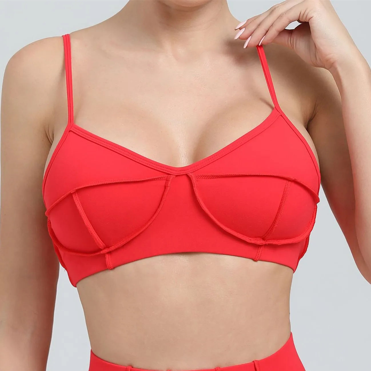 Women Nude Straps Yoga Sets Squat Proof Sports Bra Workout High Waist Leggings Fitness Pant Female Active Wear Suit XP81